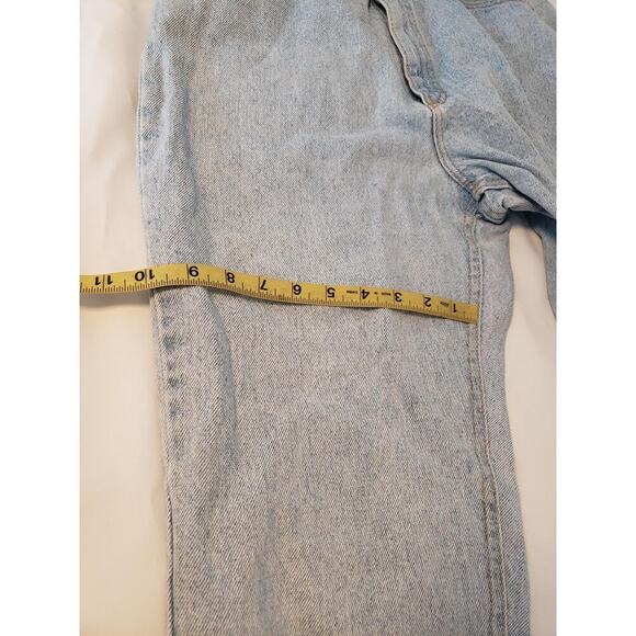 Vtg Lee Jeans Women sz 14 Petite Light Wash Blue High Rise Straight Leg Denim - Picture 11 of 11